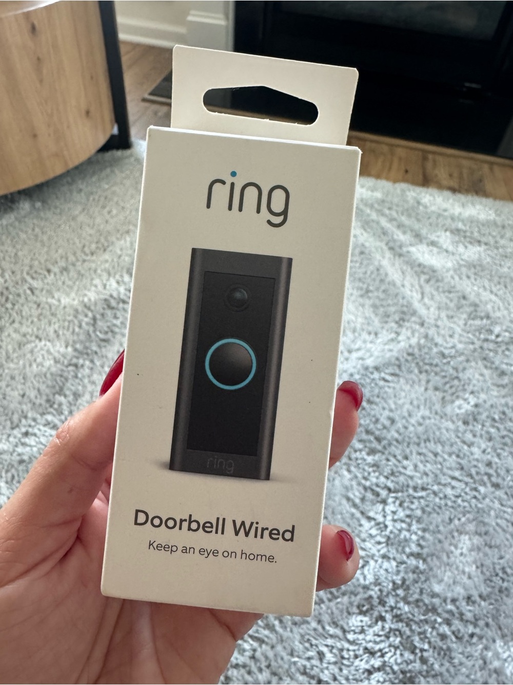 Ring Packaging Box - White with Black Text